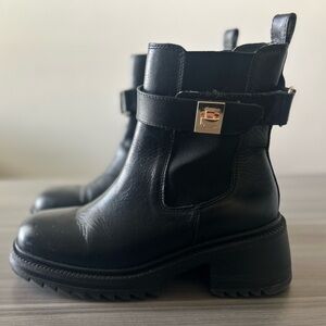 Steve Madden Black Combat Boots